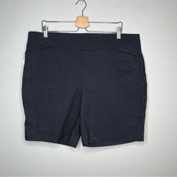 Hilary Radley navy geometric 9” chino Golf Dress shorts size XXL - Picture 2 of 13